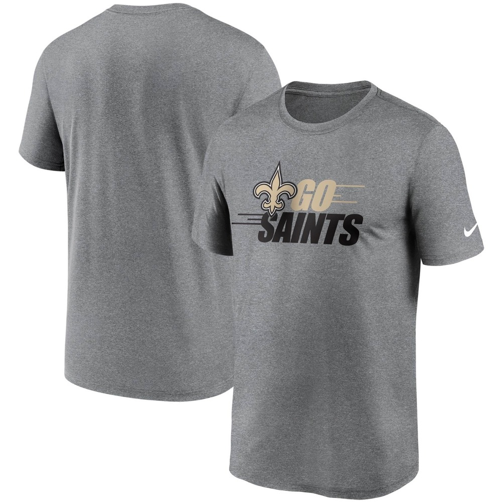 New Nike New Orleans Saints Mens Football Short Sleeve‎ Shirt Size Medium Gray
